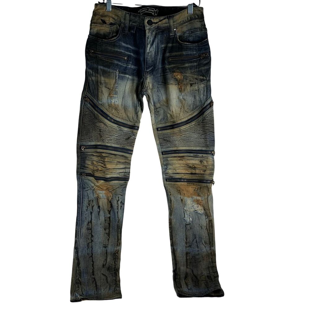 Robin's Jean Men's The Show Moto Jeans Size 30